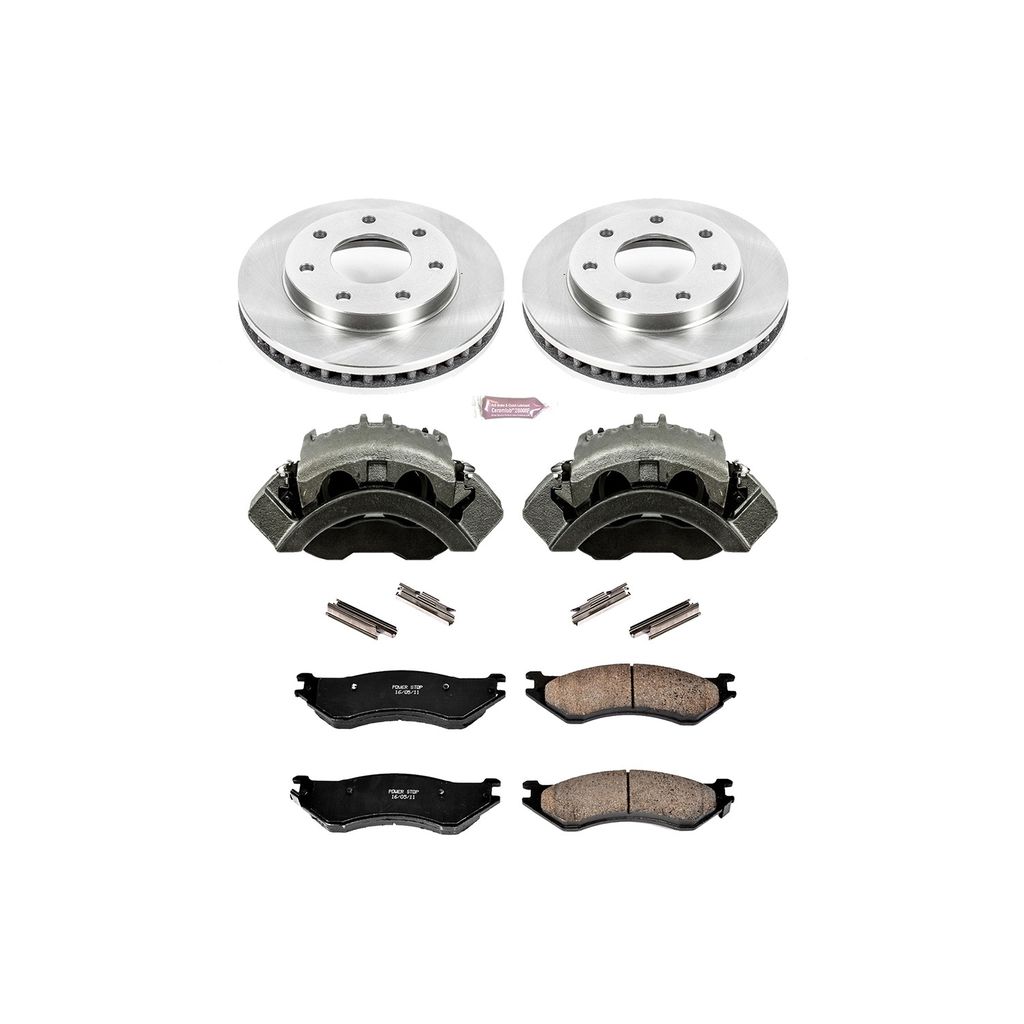 PowerStop KCOE5139 - OE Stock Replacement Brake Pad, Rotor and Caliper Kit