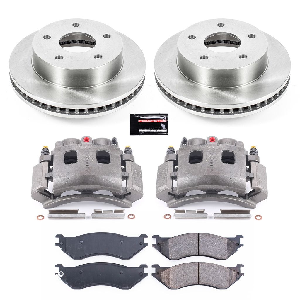 PowerStop KCOE5142 - OE Stock Replacement Brake Pad, Rotor and Caliper Kit