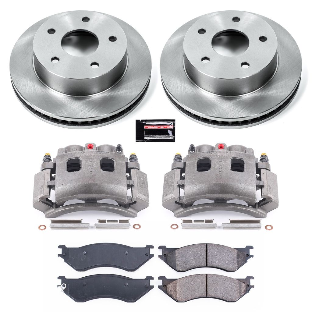 PowerStop KCOE5143 - OE Stock Replacement Brake Pad, Rotor and Caliper Kit