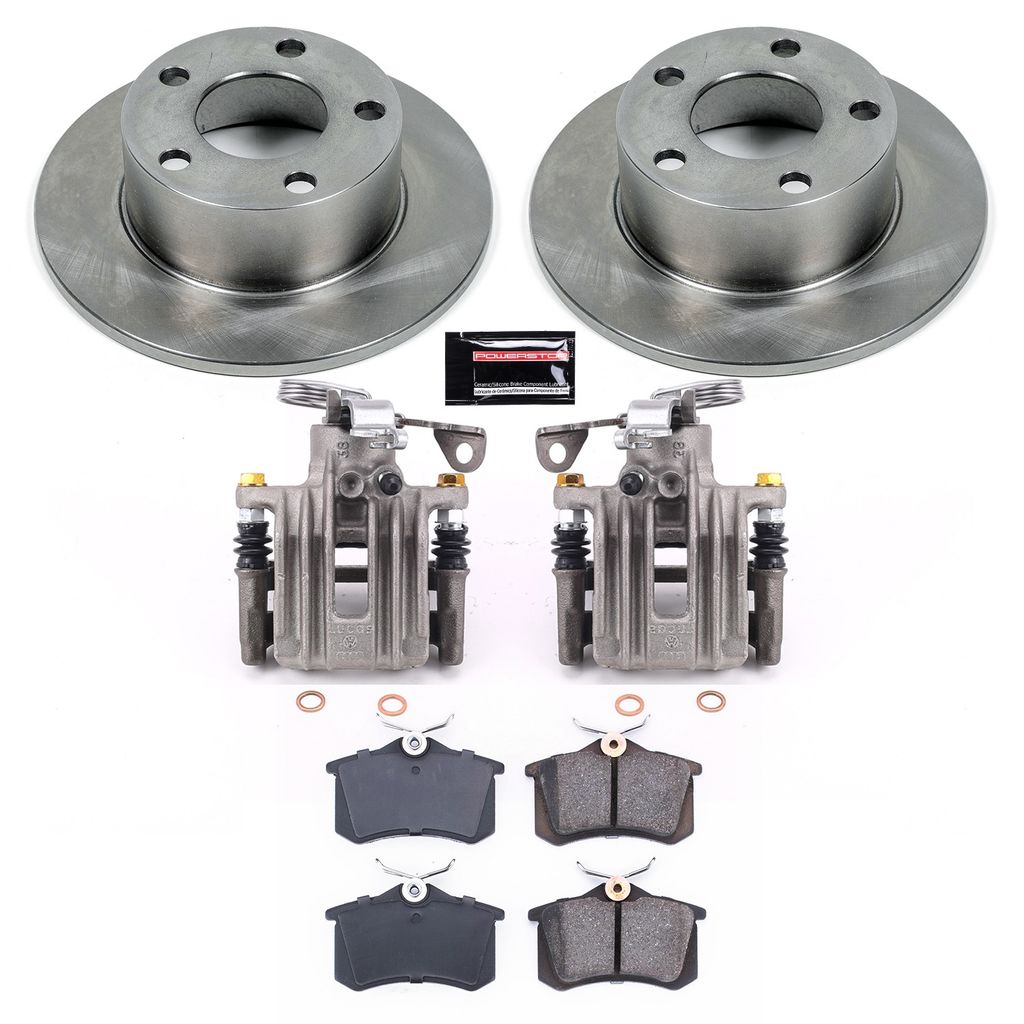 PowerStop KCOE515 - OE Stock Replacement Brake Pad, Rotor and Caliper Kit