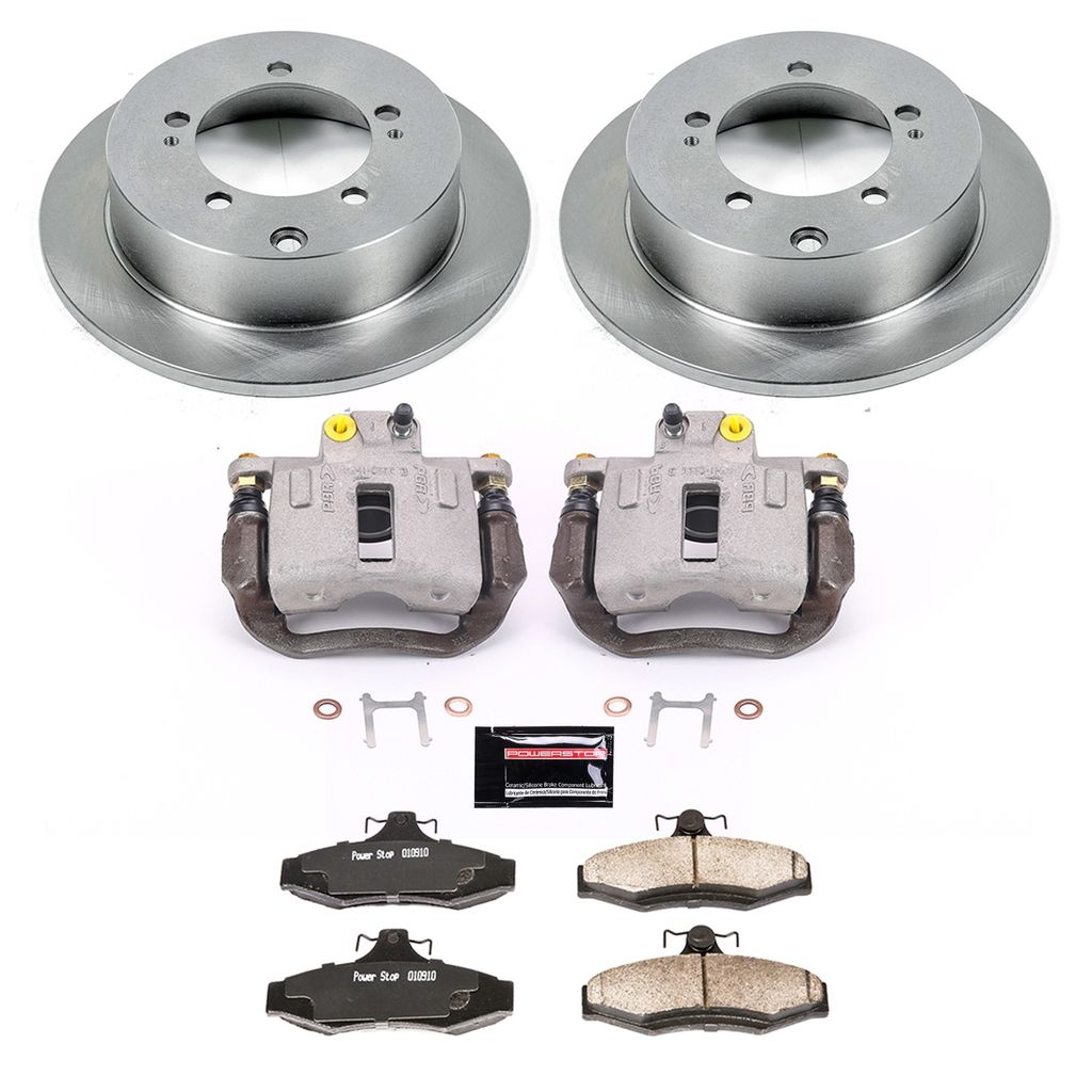 PowerStop KCOE5153 - OE Stock Replacement Brake Pad, Rotor and Caliper Kit