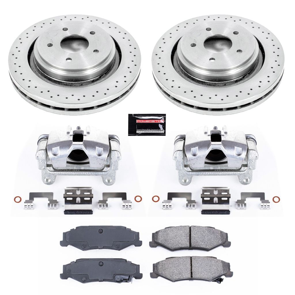 PowerStop KCOE5159 - OE Stock Replacement Brake Pad, Rotor and Caliper Kit