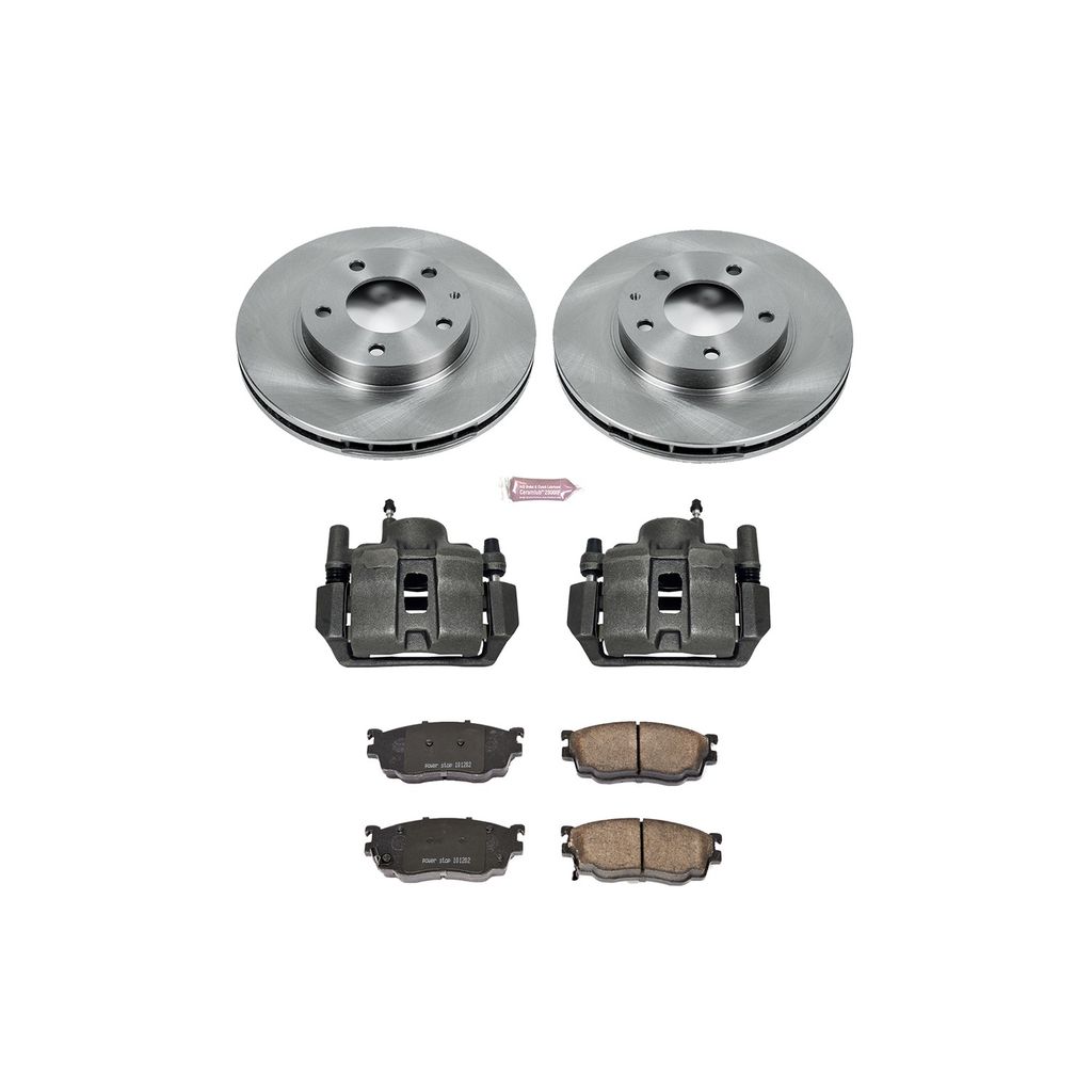 PowerStop KCOE5169A - OE Stock Replacement Brake Pad, Rotor and Caliper Kit