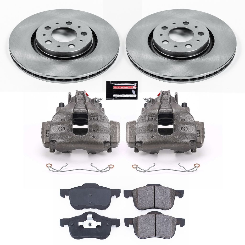 PowerStop KCOE5193 - OE Stock Replacement Brake Pad, Rotor and Caliper Kit