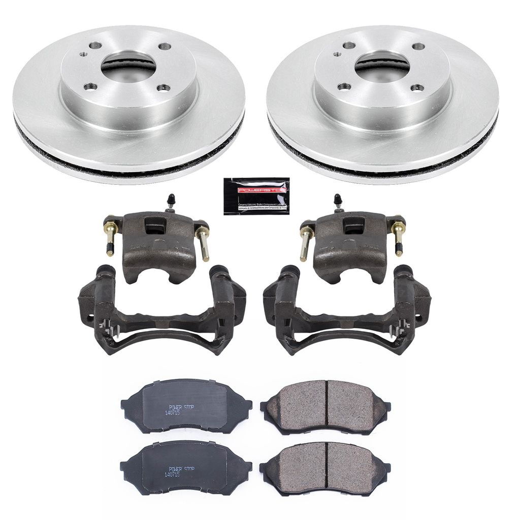 PowerStop KCOE5202 - OE Stock Replacement Brake Pad, Rotor and Caliper Kit