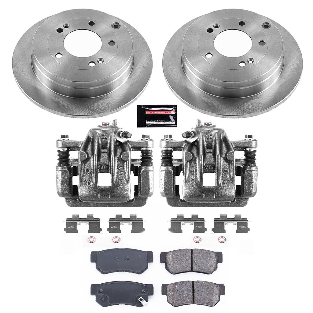 PowerStop KCOE5209 - OE Stock Replacement Brake Pad, Rotor and Caliper Kit