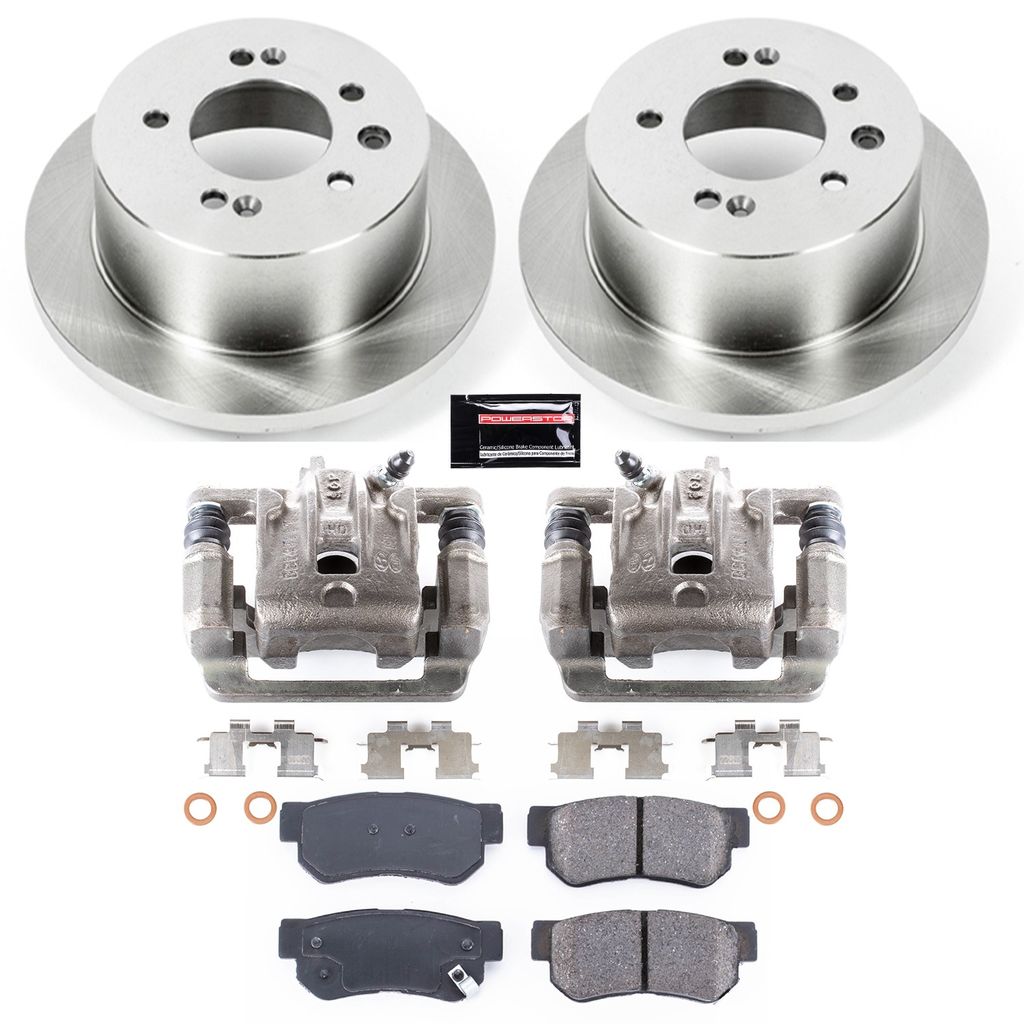 PowerStop KCOE5210 - OE Stock Replacement Brake Pad, Rotor and Caliper Kit