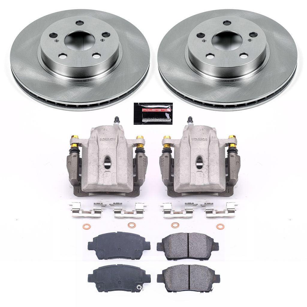 PowerStop KCOE5219 - OE Stock Replacement Brake Pad, Rotor and Caliper Kit
