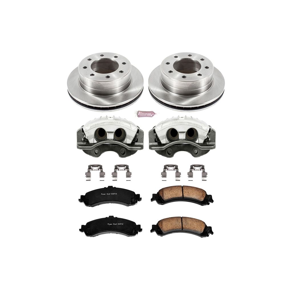 PowerStop KCOE5225 - OE Stock Replacement Brake Pad, Rotor and Caliper Kit
