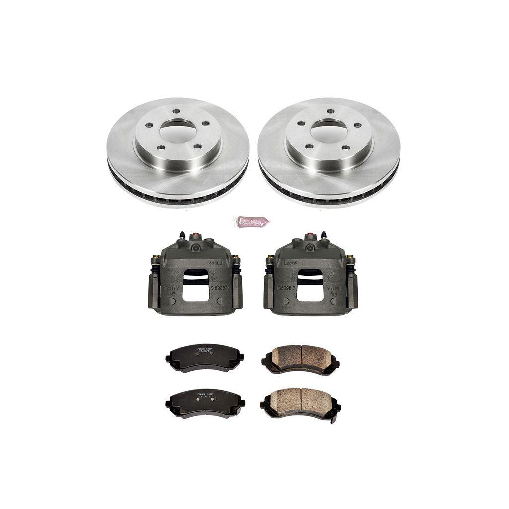 PowerStop KCOE5233 - OE Stock Replacement Brake Pad, Rotor and Caliper Kit
