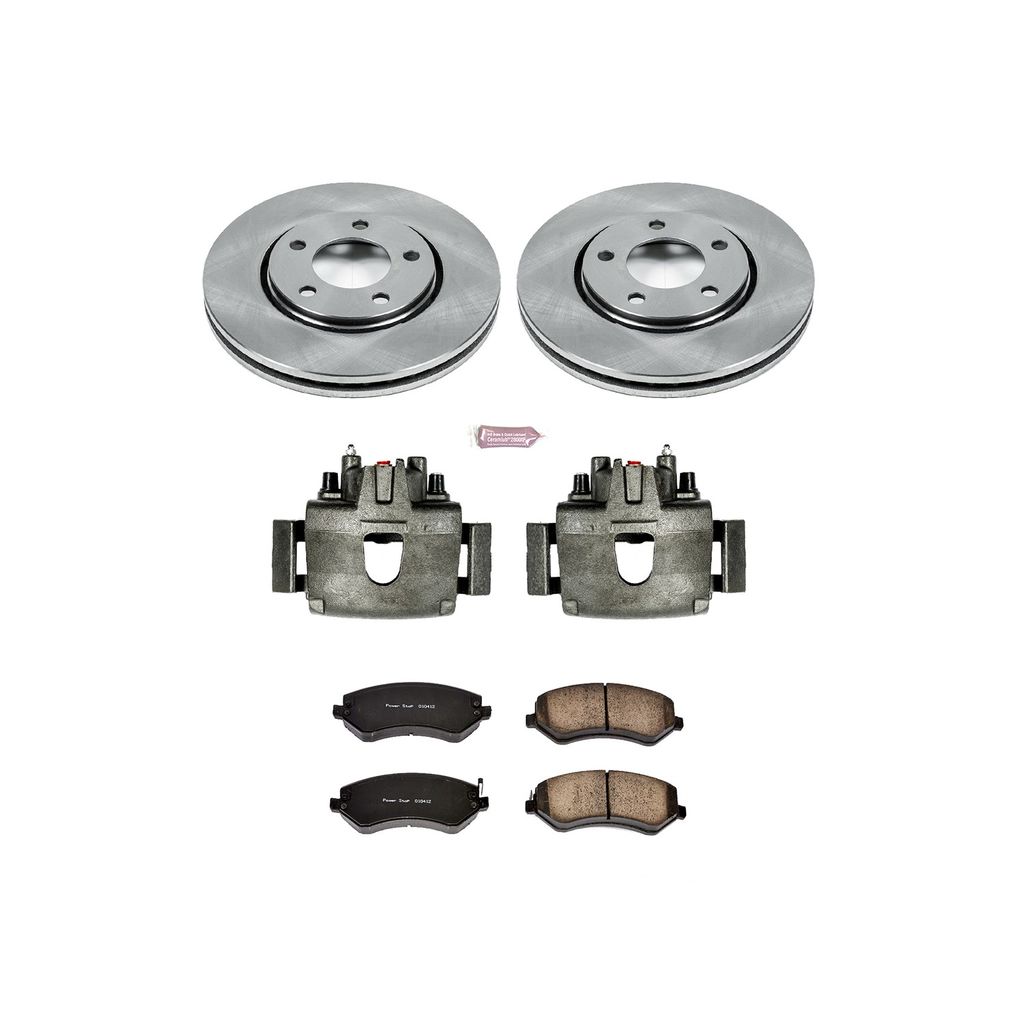 PowerStop KCOE5244B - OE Stock Replacement Brake Pad, Rotor and Caliper Kit