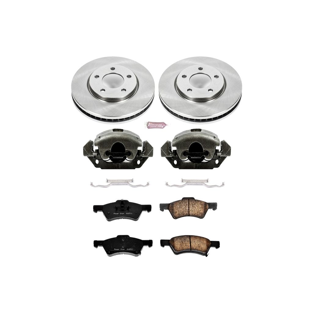 PowerStop KCOE5247 - OE Stock Replacement Brake Pad, Rotor and Caliper Kit