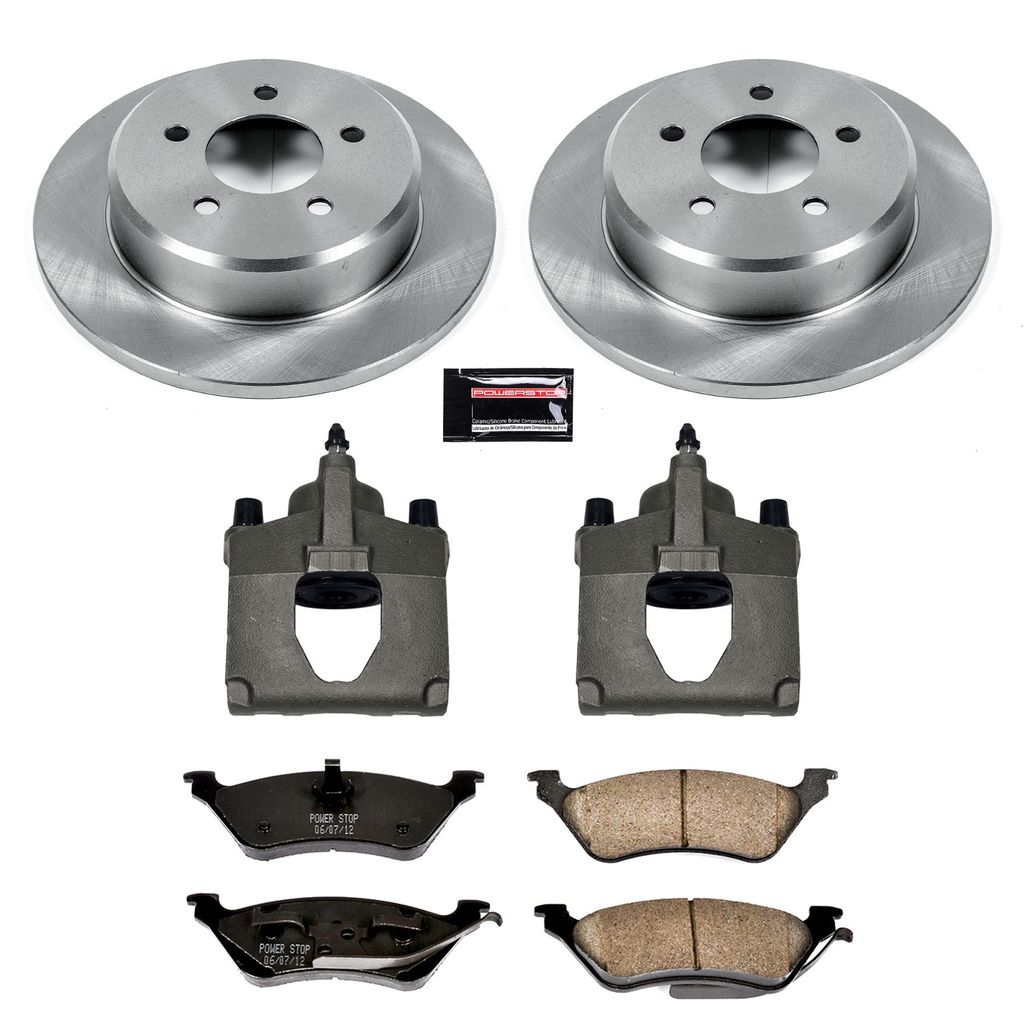 OE Stock Replacement Brake Pad, Rotor and Caliper Kit
