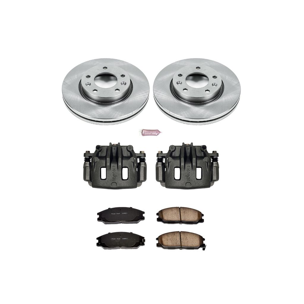 PowerStop KCOE5252 - OE Stock Replacement Brake Pad, Rotor and Caliper Kit