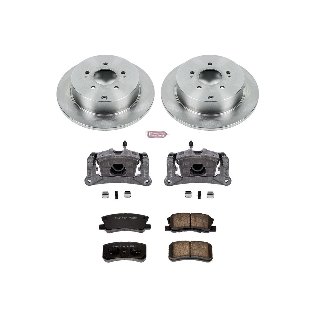 PowerStop KCOE5260 - OE Stock Replacement Brake Pad, Rotor and Caliper Kit