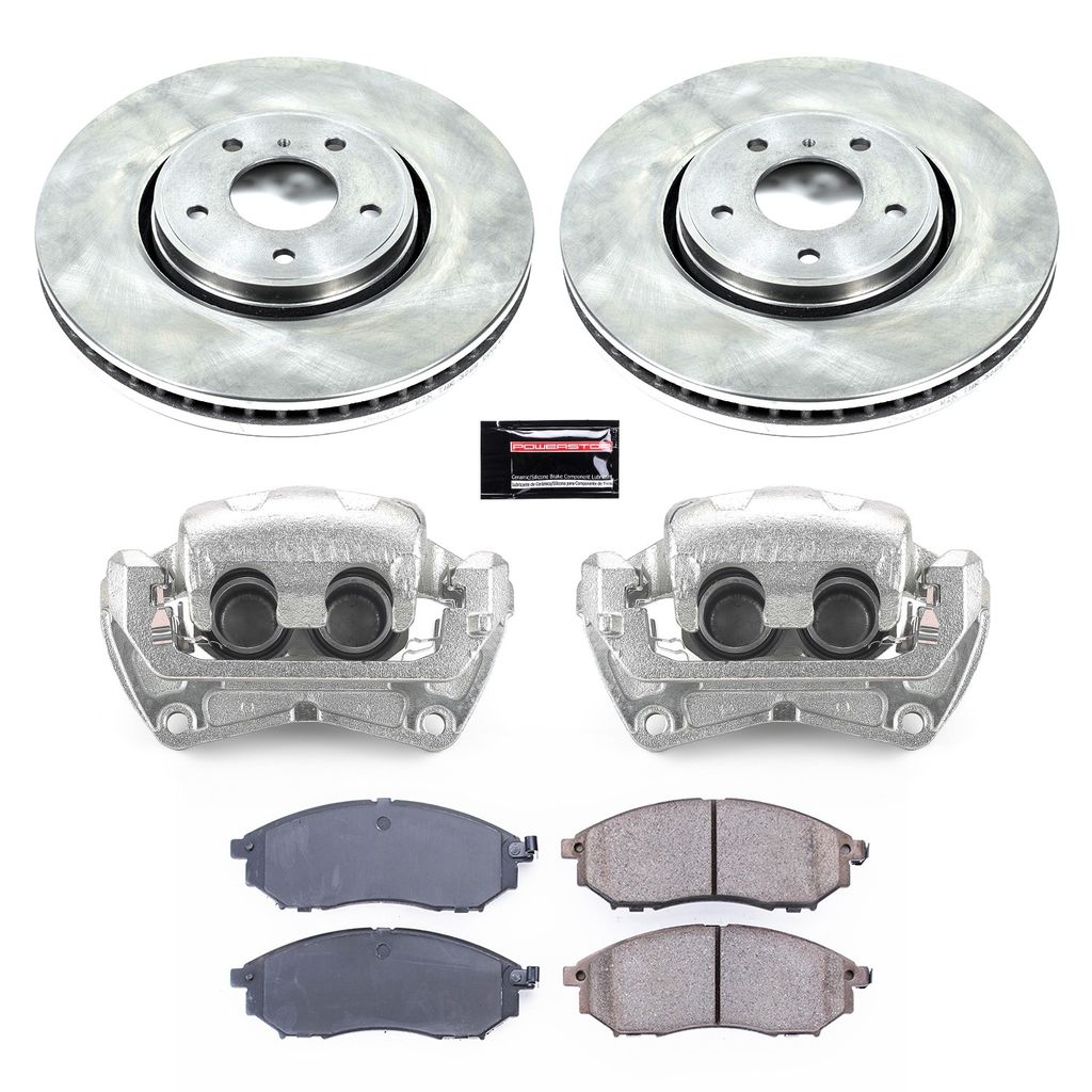 PowerStop KCOE5264 - OE Stock Replacement Brake Pad, Rotor and Caliper Kit