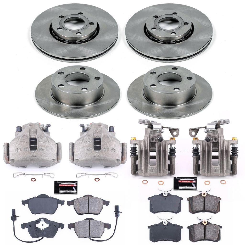 PowerStop KCOE529 - OE Stock Replacement Brake Pad, Rotor and Caliper Kit