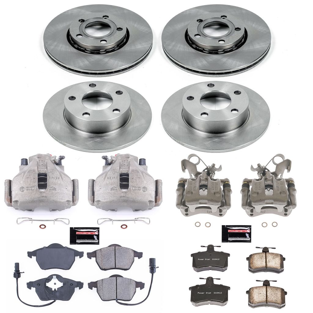 PowerStop KCOE530 - OE Stock Replacement Brake Pad, Rotor and Caliper Kit
