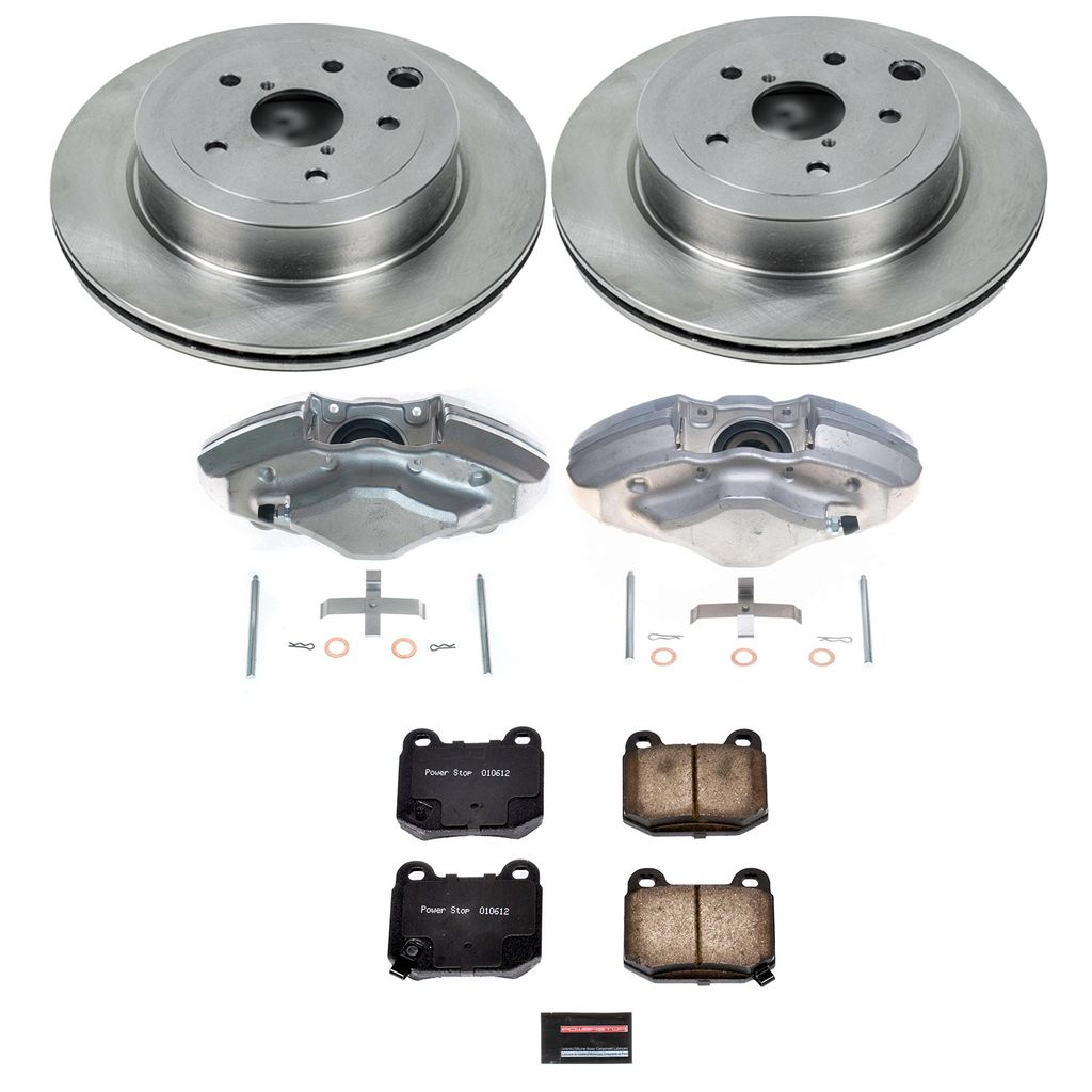 PowerStop KCOE5305 - OE Stock Replacement Brake Pad, Rotor and Caliper Kit