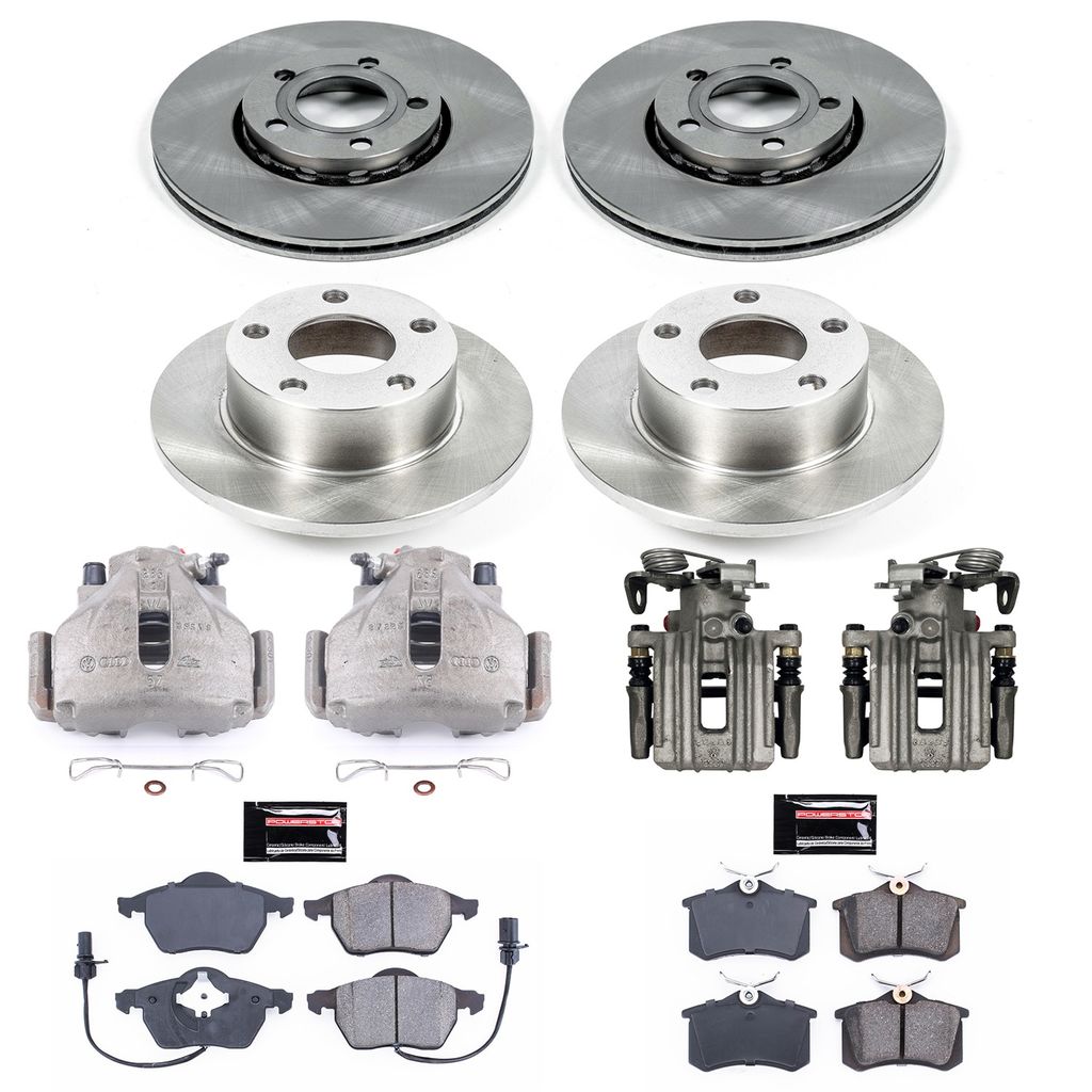 PowerStop KCOE532 - OE Stock Replacement Brake Pad, Rotor and Caliper Kit