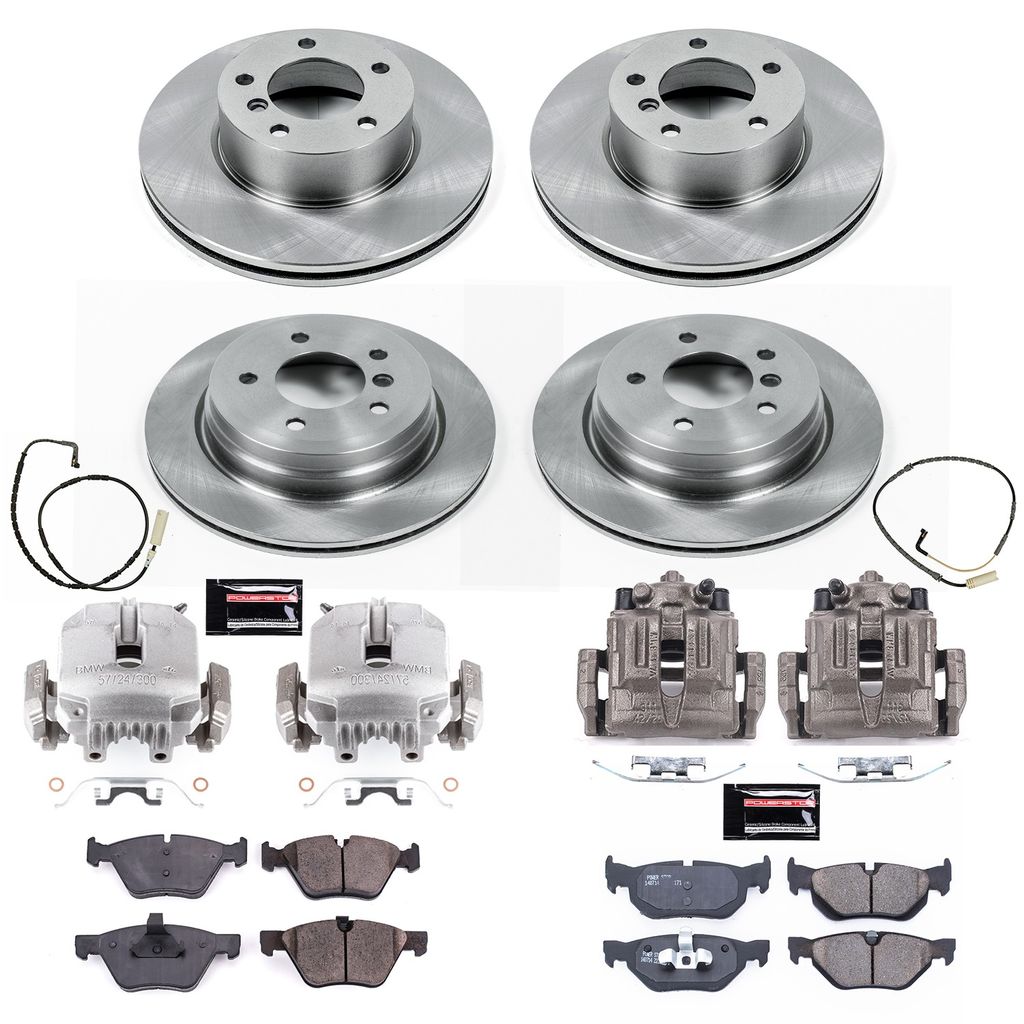 PowerStop KCOE5357 - OE Stock Replacement Brake Pad, Rotor and Caliper Kit
