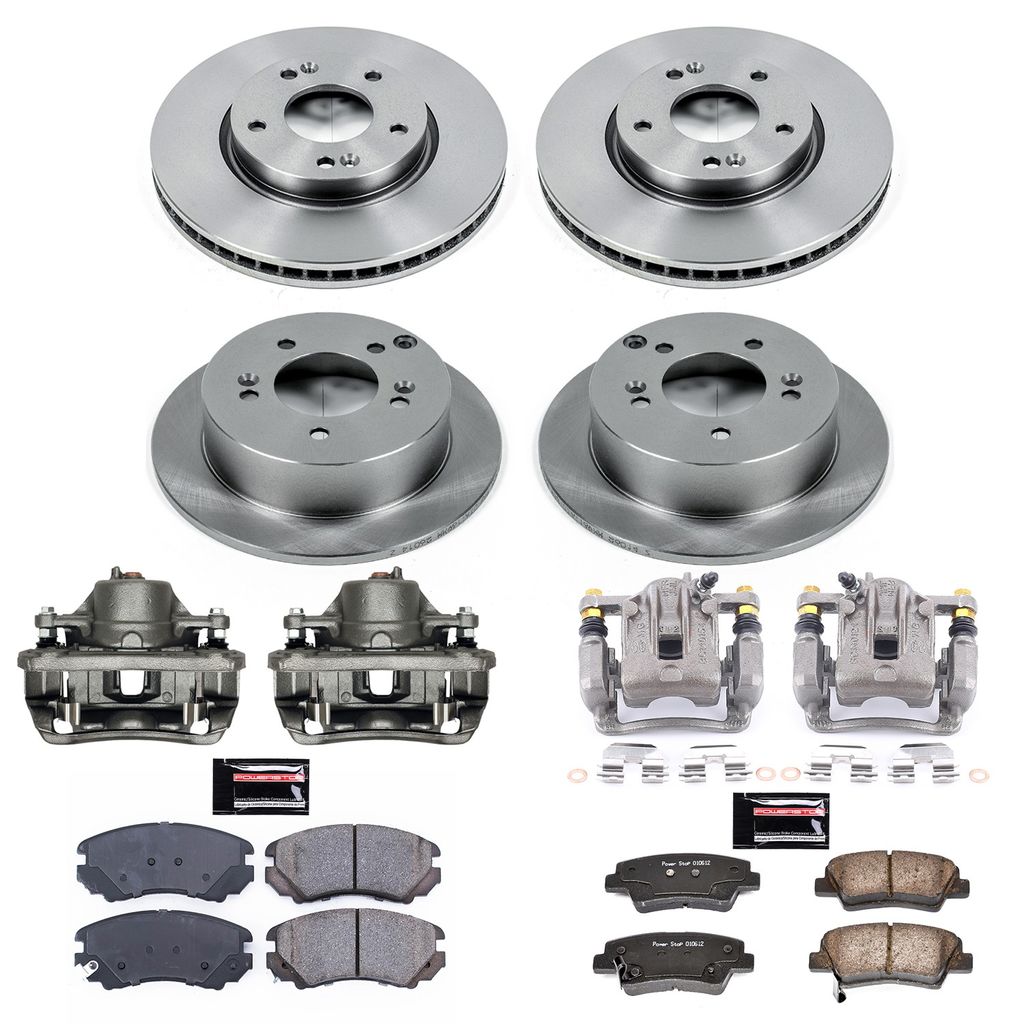 PowerStop KCOE5367 - OE Stock Replacement Brake Pad, Rotor and Caliper Kit