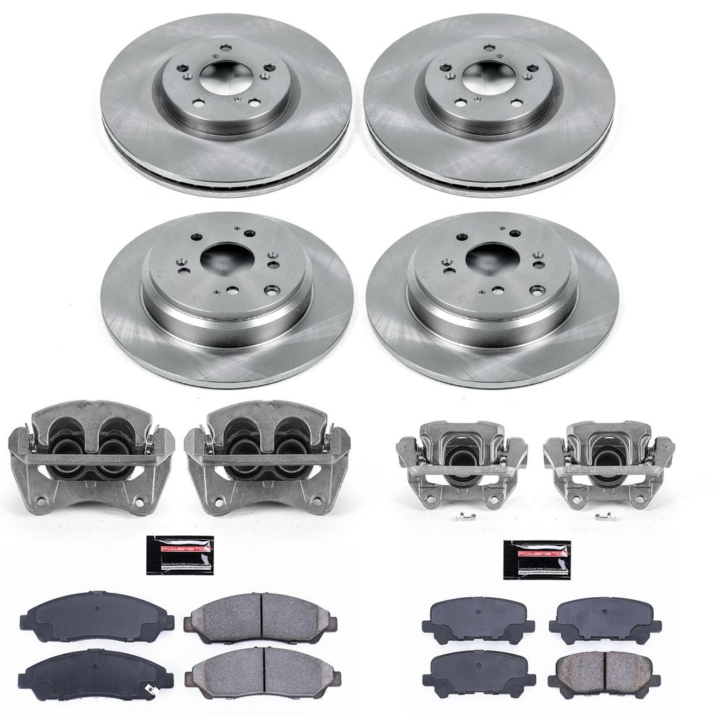 PowerStop KCOE5369 - OE Stock Replacement Brake Pad, Rotor and Caliper Kit