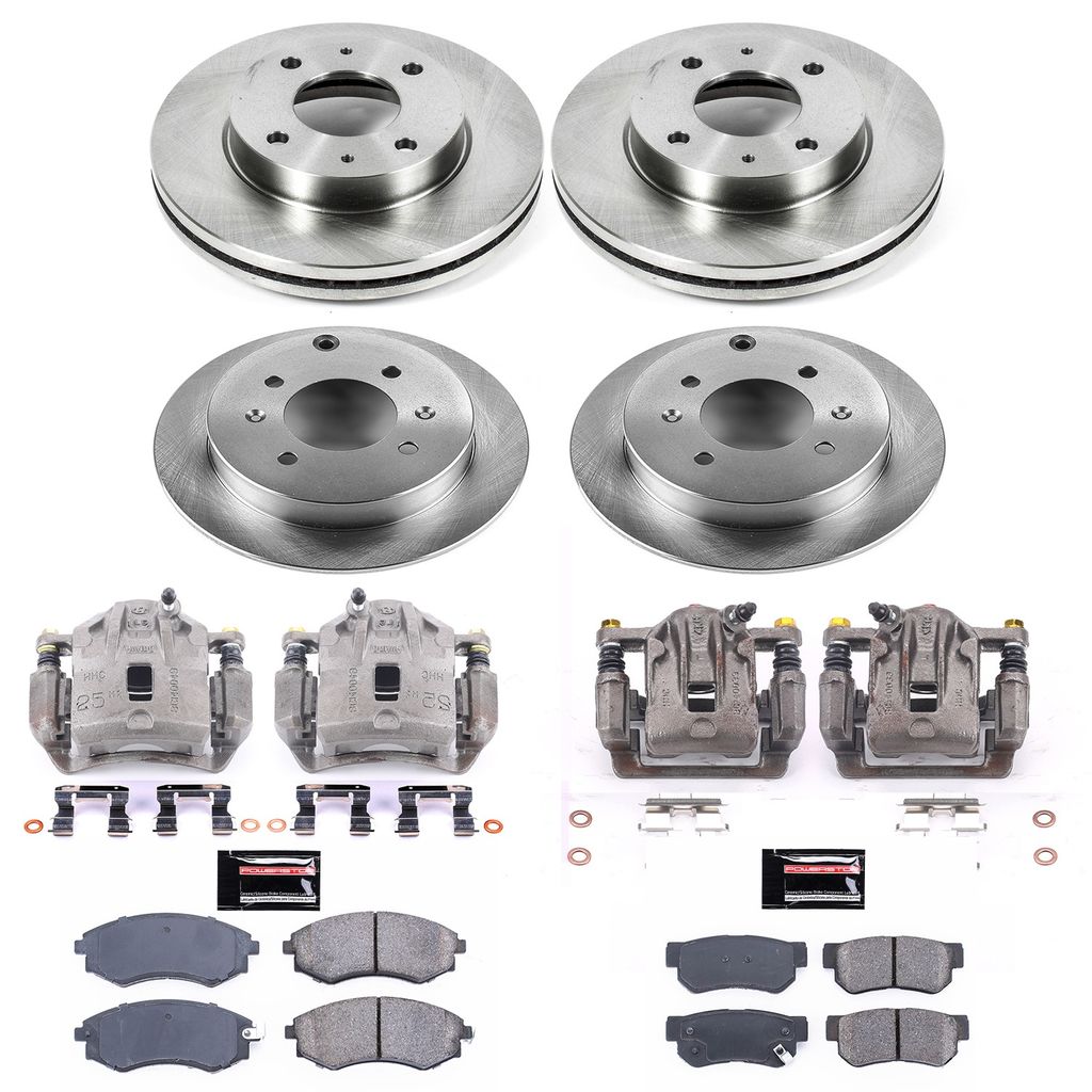 PowerStop KCOE5371 - OE Stock Replacement Brake Pad, Rotor and Caliper Kit