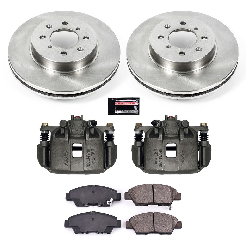 PowerStop KCOE5382 - OE Stock Replacement Brake Pad, Rotor and Caliper Kit