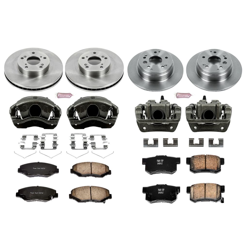 PowerStop KCOE5389 - OE Stock Replacement Brake Pad, Rotor and Caliper Kit
