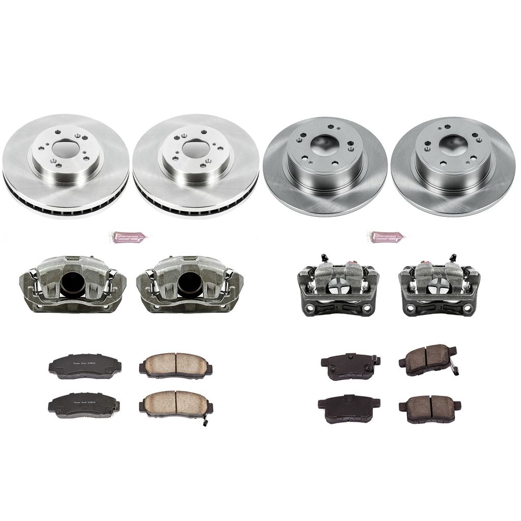 PowerStop KCOE5391 - OE Stock Replacement Brake Pad, Rotor and Caliper Kit