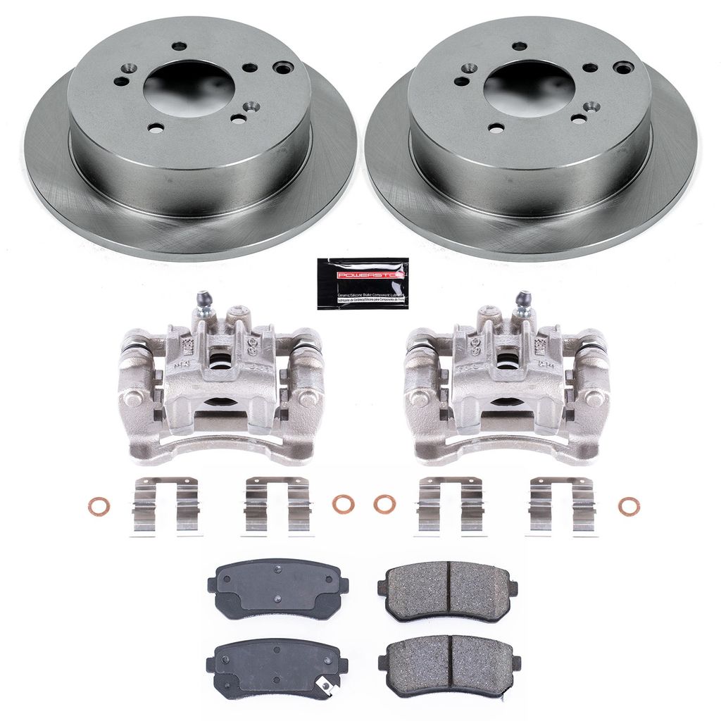 PowerStop KCOE5394 - OE Stock Replacement Brake Pad, Rotor and Caliper Kit
