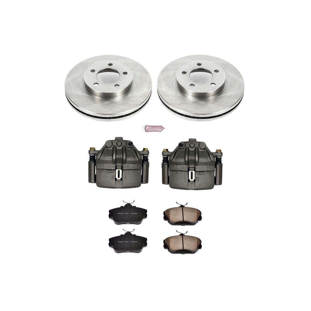 PowerStop KCOE5406 - OE Stock Replacement Brake Pad, Rotor and Caliper Kit