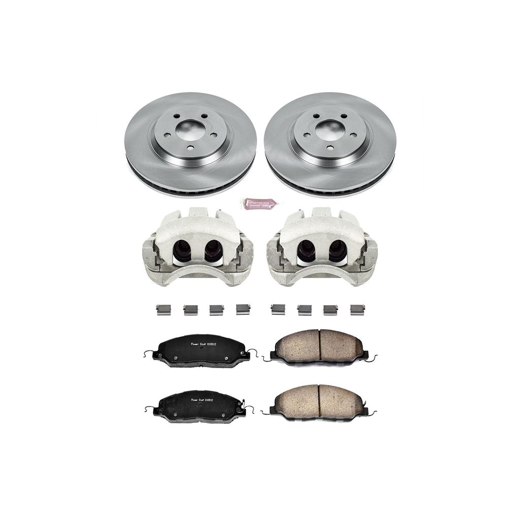 PowerStop KCOE5407 - OE Stock Replacement Brake Pad, Rotor and Caliper Kit