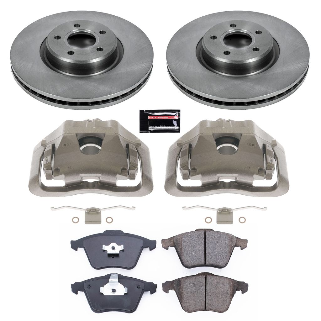 PowerStop KCOE5430 - OE Stock Replacement Brake Pad, Rotor and Caliper Kit