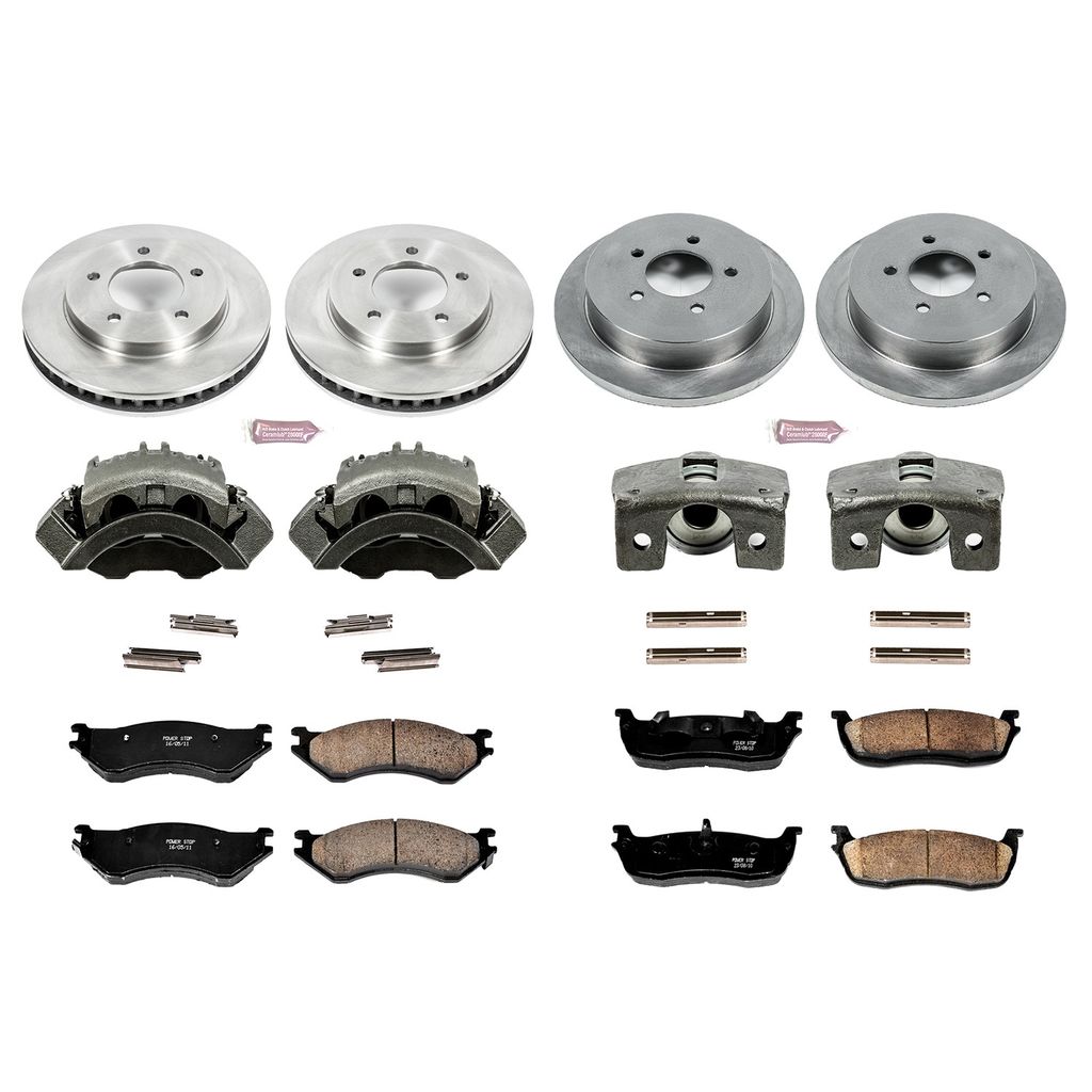 PowerStop KCOE5461 - OE Stock Replacement Brake Pad, Rotor and Caliper Kit