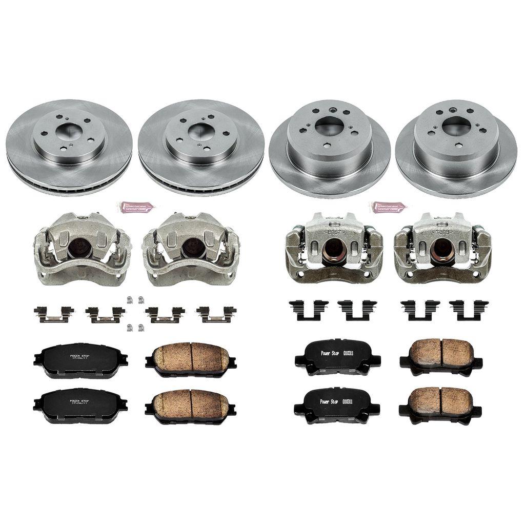 PowerStop KCOE5482 - OE Stock Replacement Brake Pad, Rotor and Caliper Kit