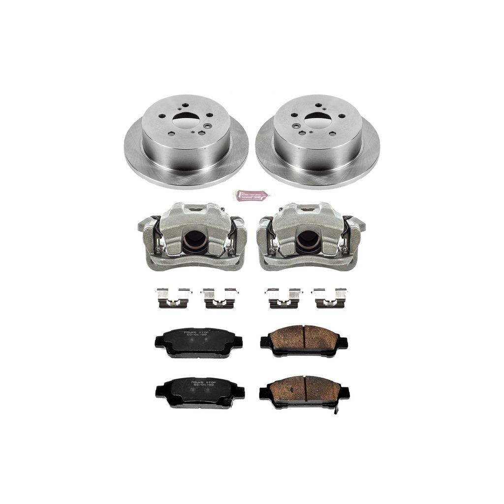 OE Stock Replacement Brake Pad, Rotor and Caliper Kit
