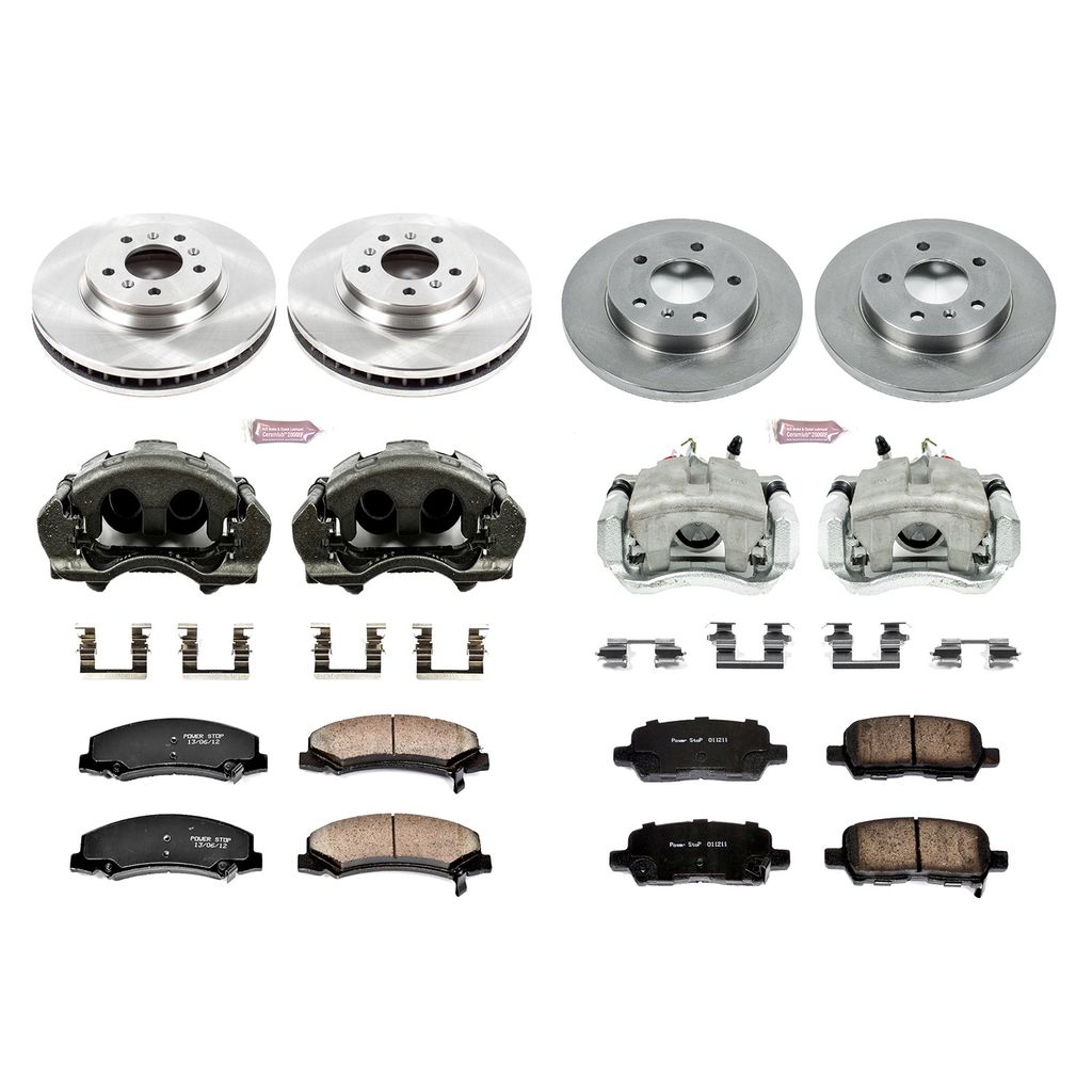 PowerStop KCOE5504 - OE Stock Replacement Brake Pad, Rotor and Caliper Kit
