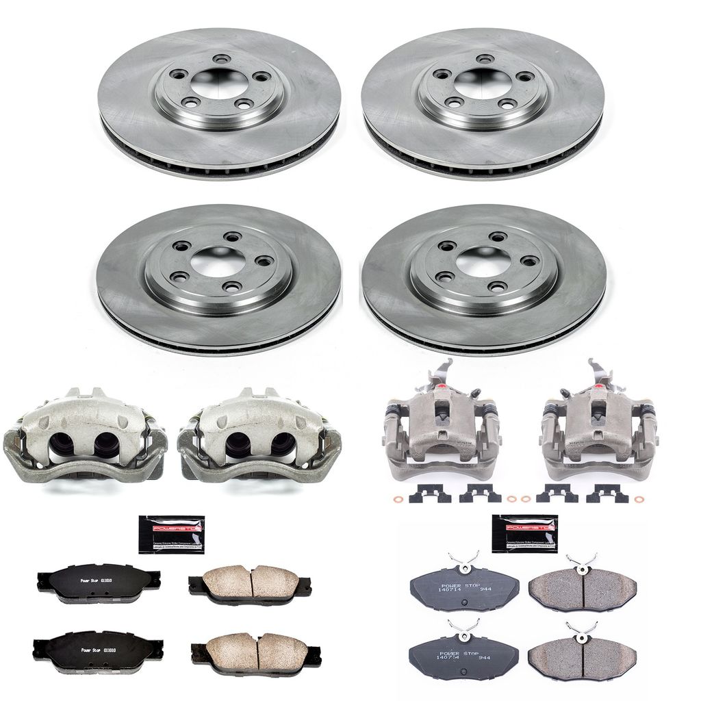 PowerStop KCOE5506 - OE Stock Replacement Brake Pad, Rotor and Caliper Kit