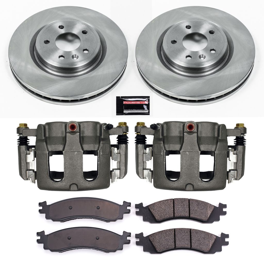 PowerStop KCOE5507 - OE Stock Replacement Brake Pad, Rotor and Caliper Kit