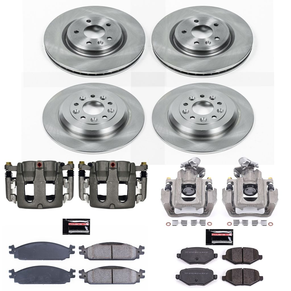 PowerStop KCOE5510 - OE Stock Replacement Brake Pad, Rotor and Caliper Kit