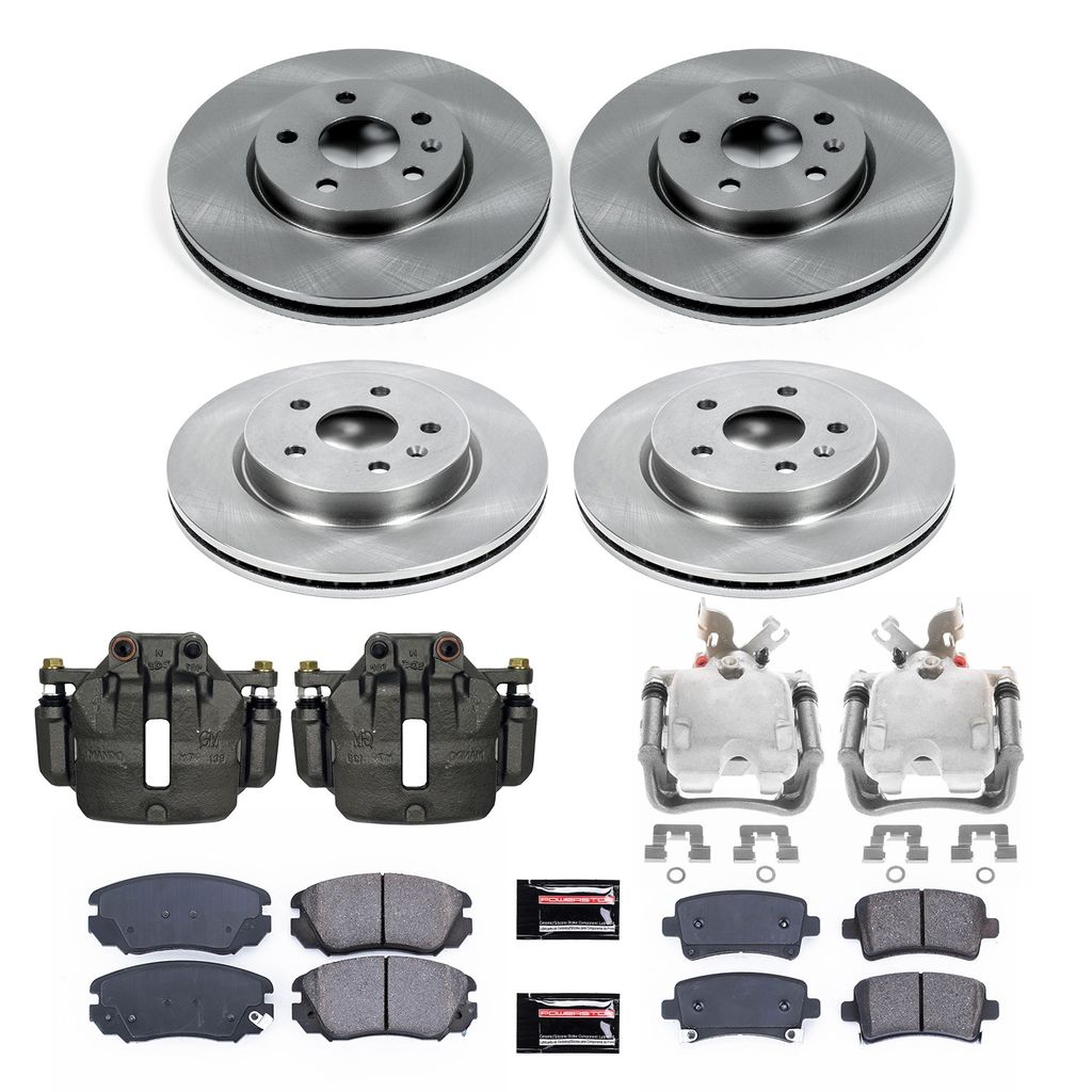 PowerStop KCOE5515 - OE Stock Replacement Brake Pad, Rotor and Caliper Kit