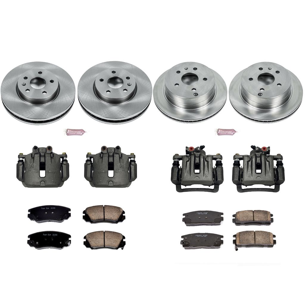 PowerStop KCOE5516 - OE Stock Replacement Brake Pad, Rotor and Caliper Kit