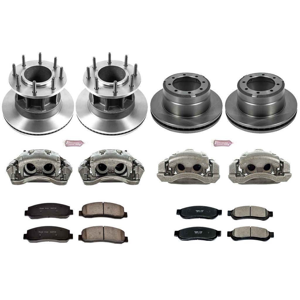 PowerStop KCOE5517 - OE Stock Replacement Brake Pad, Rotor and Caliper Kit