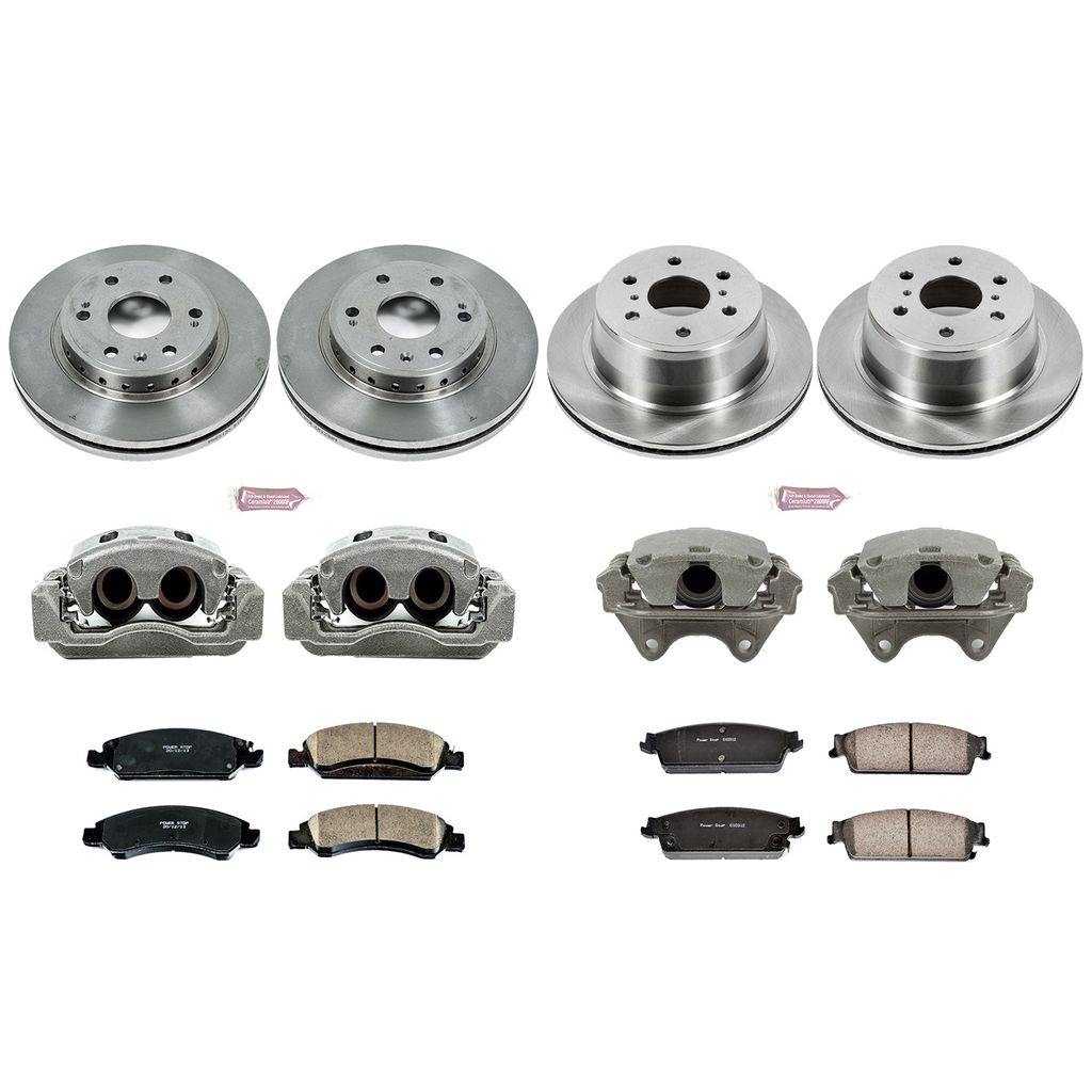 PowerStop KCOE5520 - OE Stock Replacement Brake Pad, Rotor and Caliper Kit
