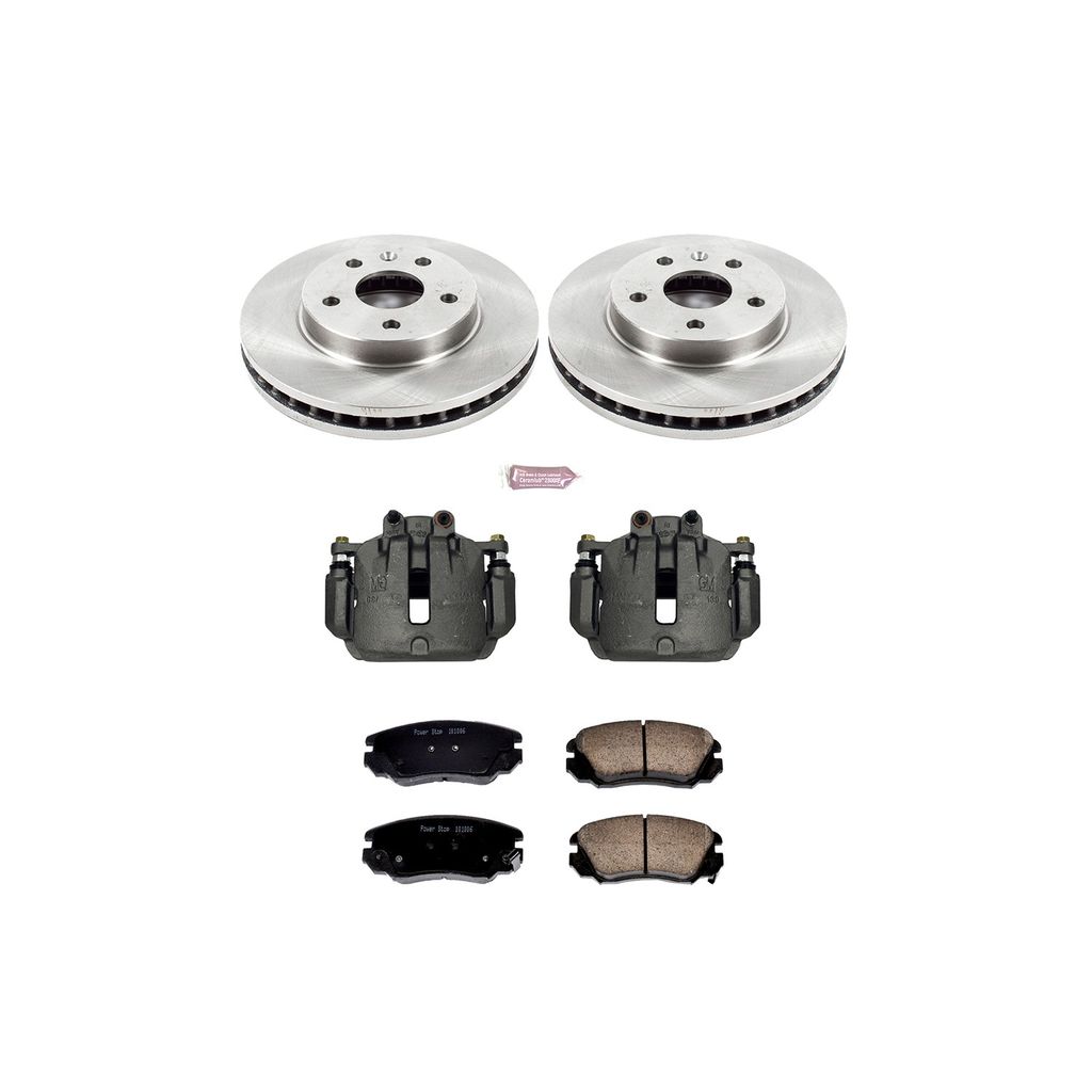 PowerStop KCOE5522 - OE Stock Replacement Brake Pad, Rotor and Caliper Kit