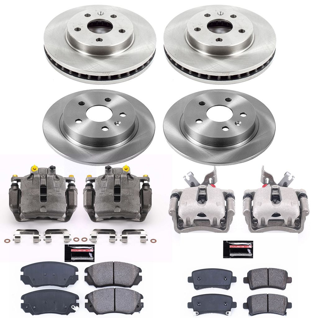 PowerStop KCOE5523 - OE Stock Replacement Brake Pad, Rotor and Caliper Kit