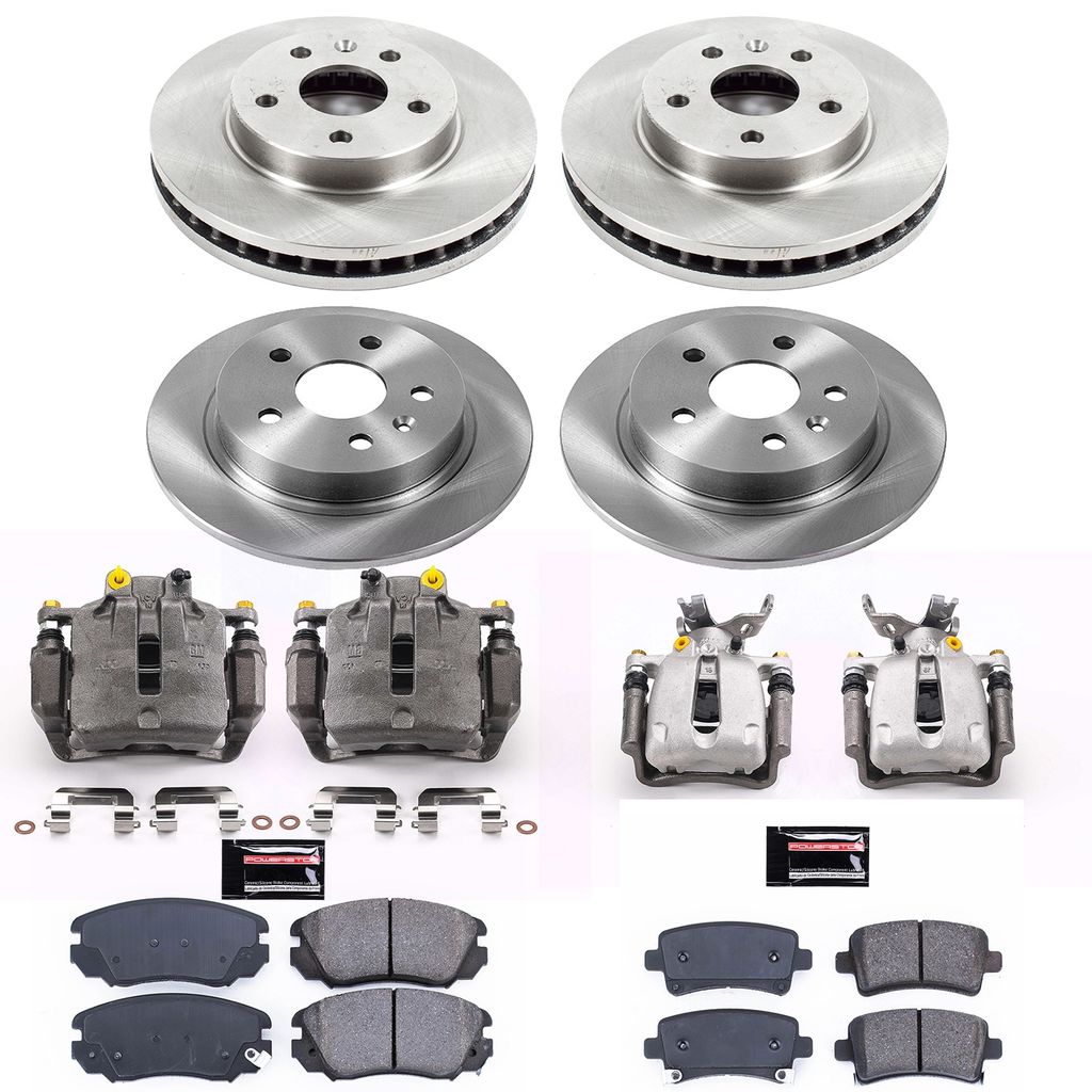 PowerStop KCOE5523A - OE Stock Replacement Brake Pad, Rotor and Caliper Kit