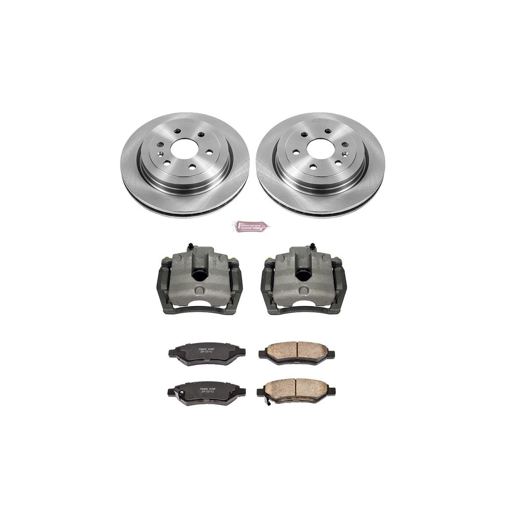 PowerStop KCOE5543 - OE Stock Replacement Brake Pad, Rotor and Caliper Kit